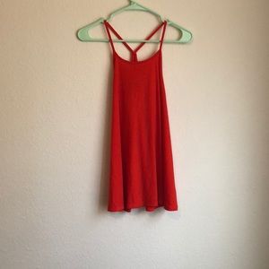 Oversized, bright red tank top from old navy